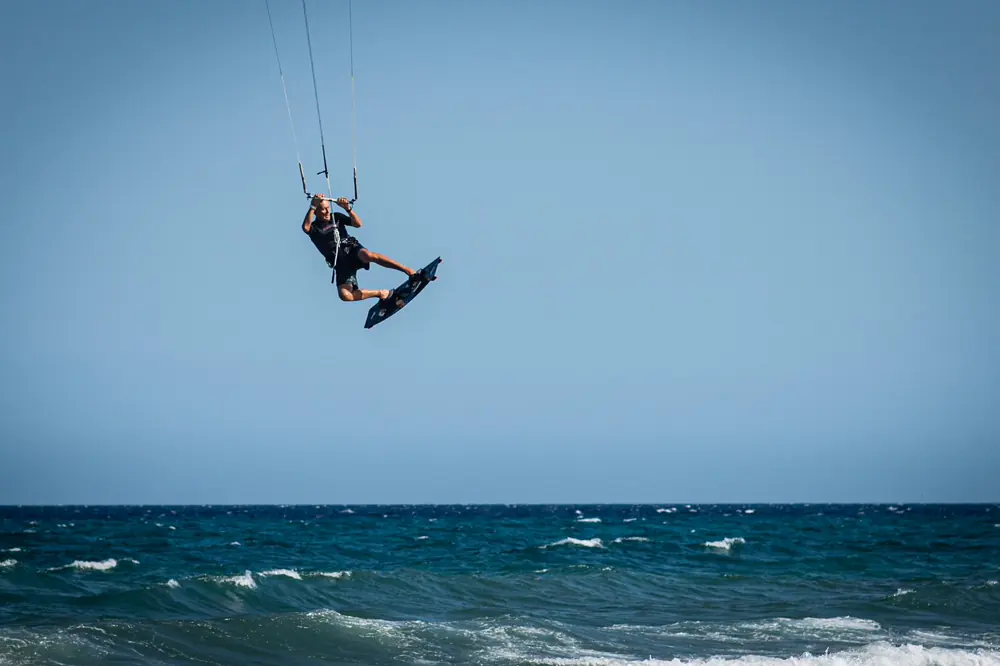 Kitesurf στην παραλία Κέρος, Λήμνος